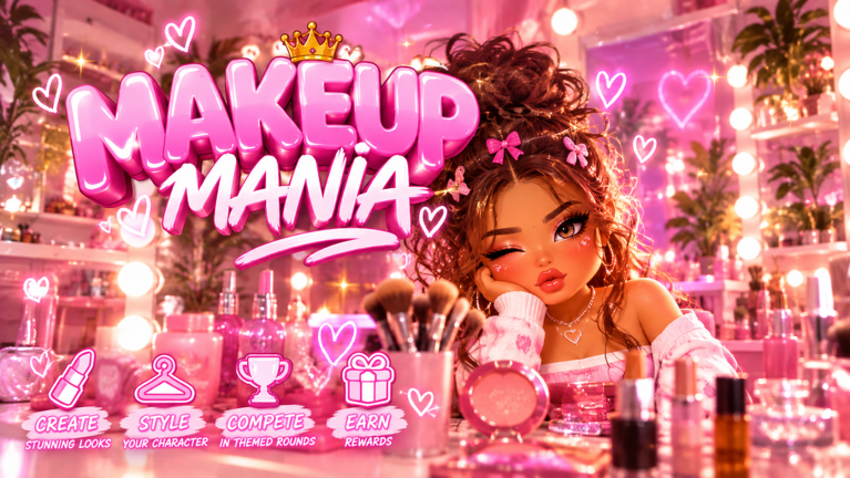 Roblox Makeup Mania official promotional artwork and vanity key visual